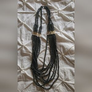 Noonday Collection Black and Gold Multi-Strand Necklace